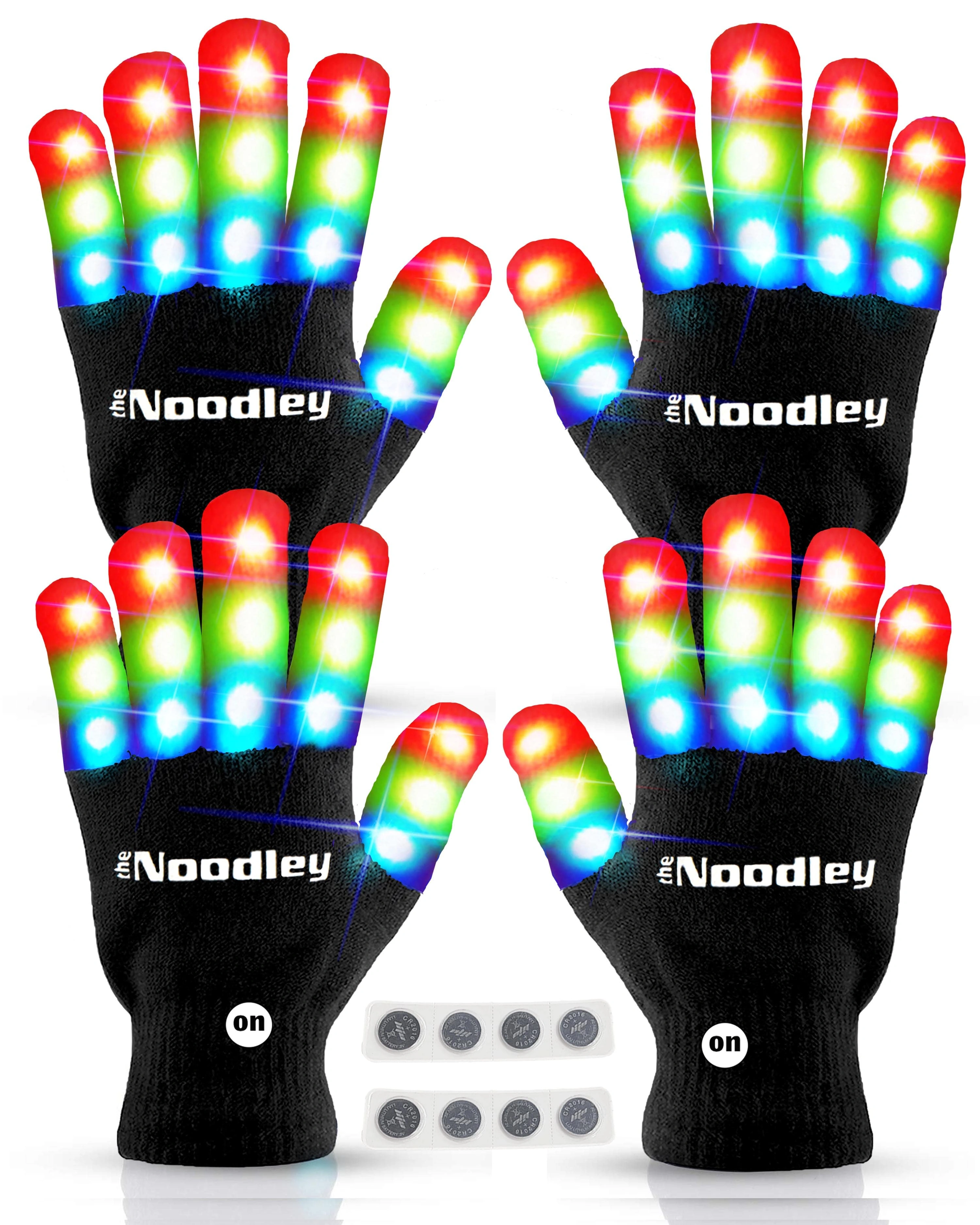 Glow-Up Fun Kids LED Light Up Gloves Two Pack